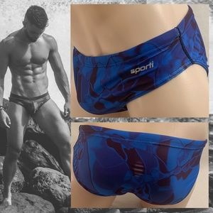 Sporti Swim Briefs 30-34 Nylon / spandex Lined crotch Internal drawstring
